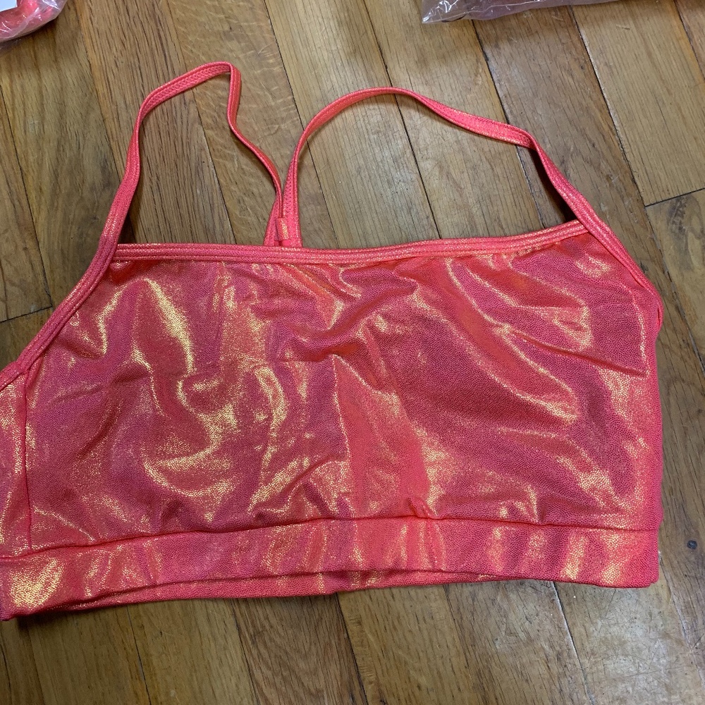 NWT Balera Metallic Racerback Dance Bra Top